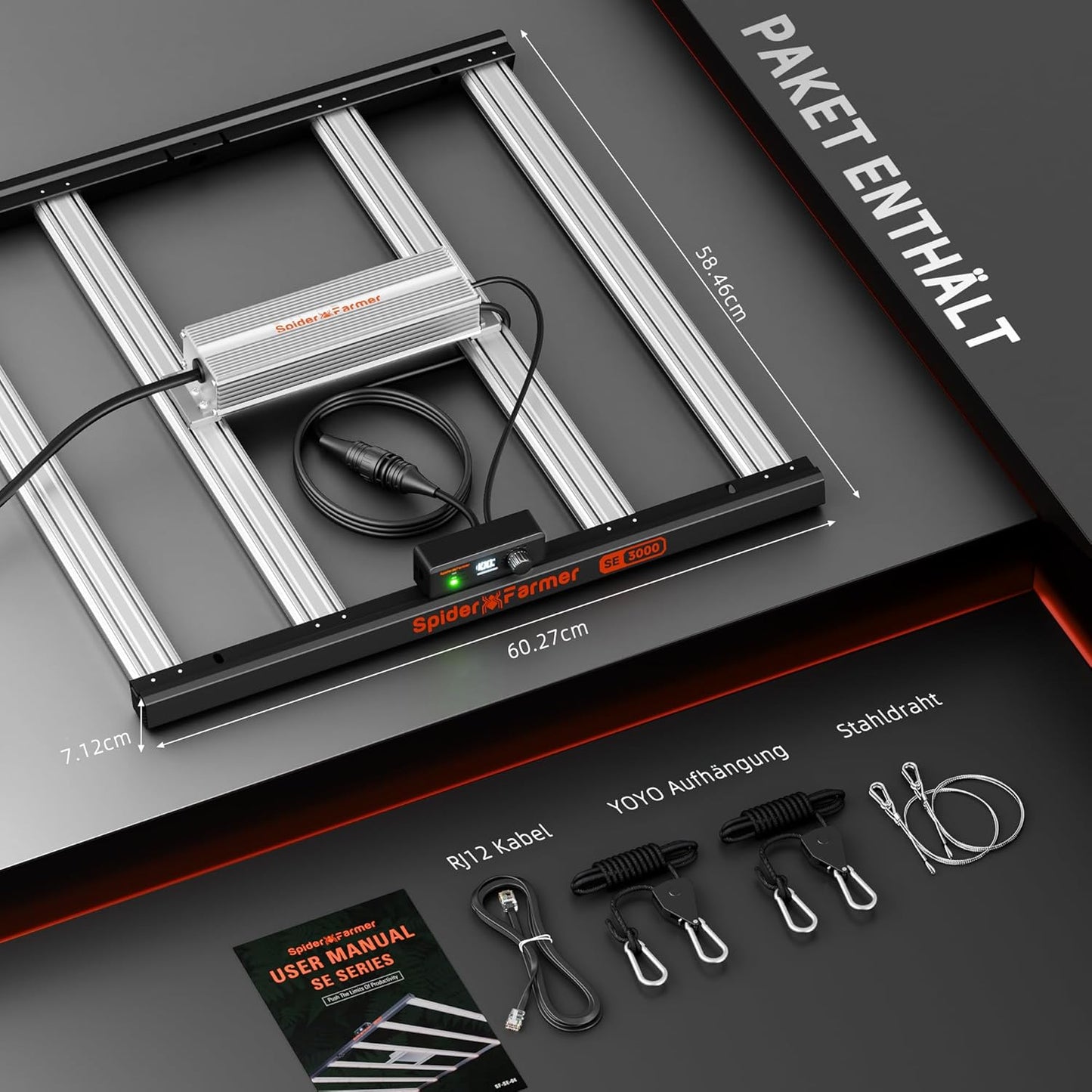 Spider Farmer SE1500 LED Grow Lampe LED Pflanzenlampe 150W