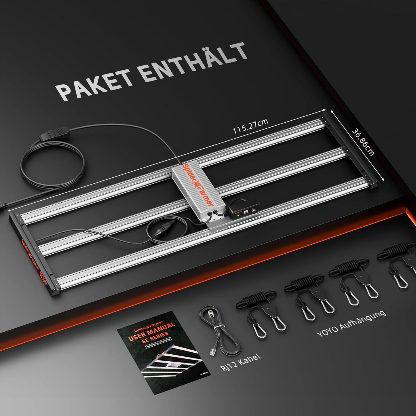 Spider Farmer SE4500  LED Grow Lampe LED Pflanzenlampe 320W [Energieklasse B]