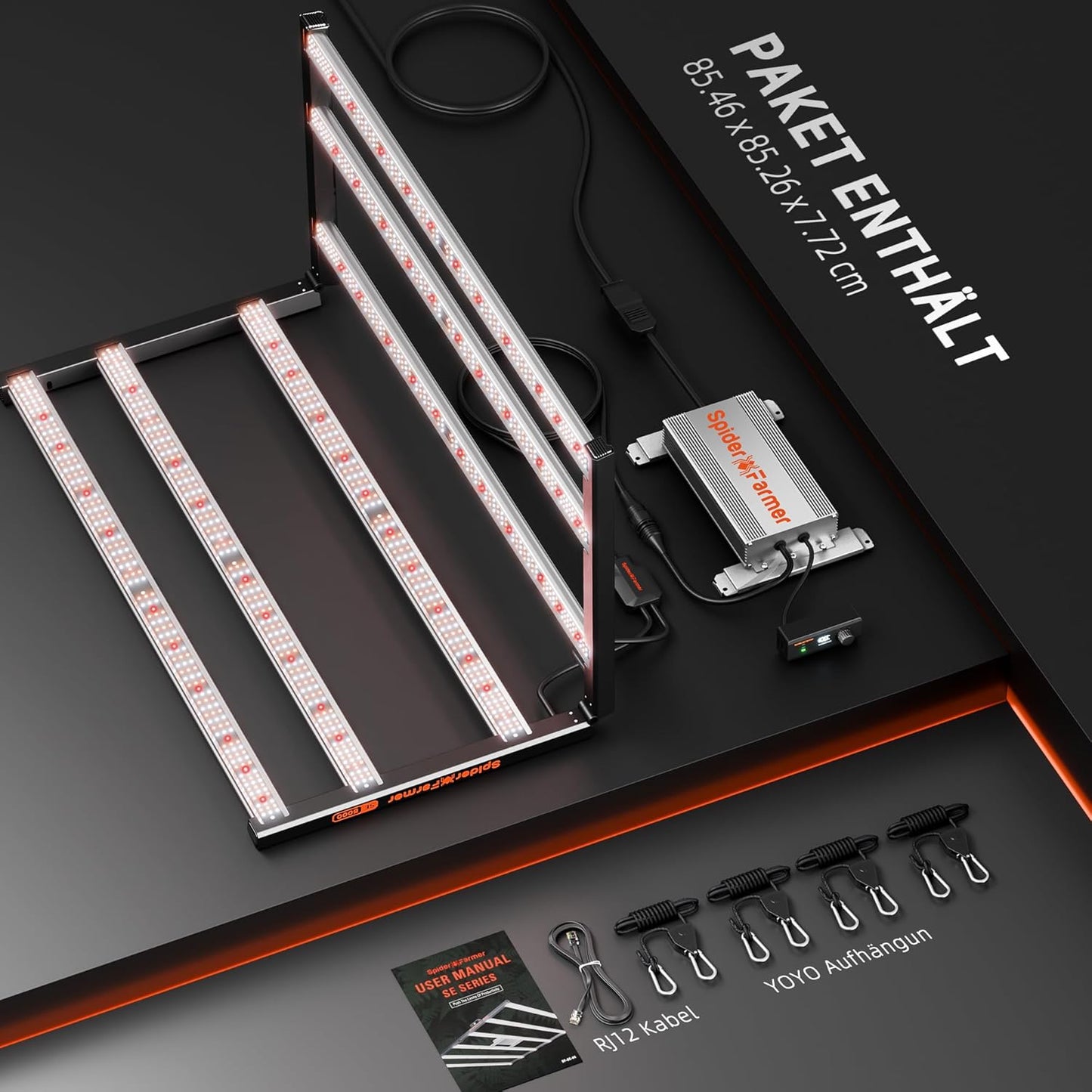 Spider Farmer SE5000 LED Grow Lampe LED Pflanzenlampe 480W [Energieklasse B]